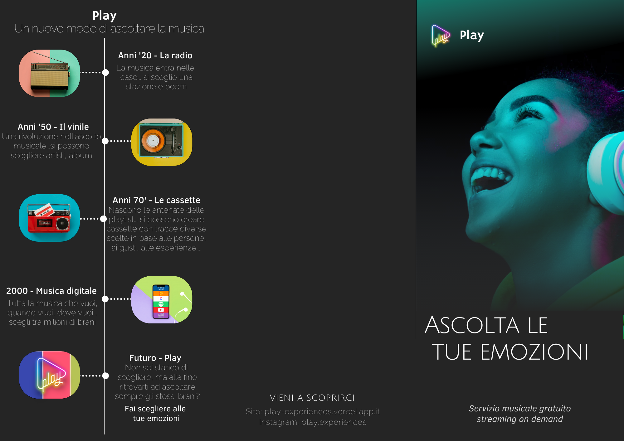 fronte brochure pubblicitaria di Play